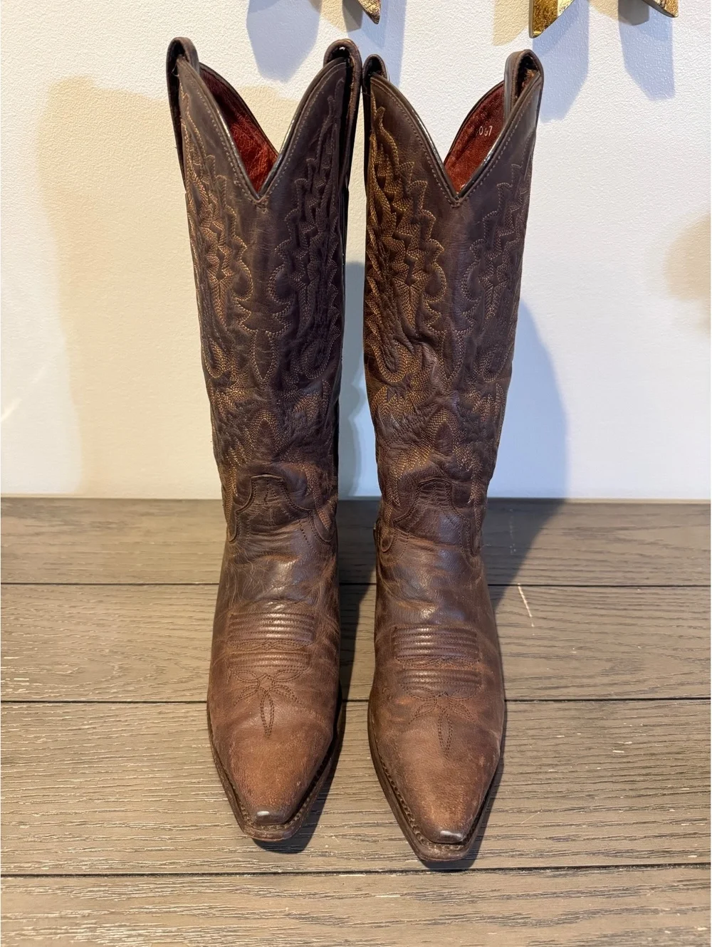 Dan Post Women’s Brown Leather Cowboy Boots Size 6